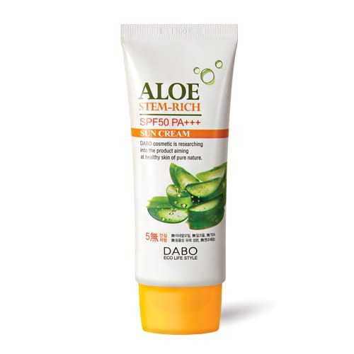 Kem chống nắng dưỡng da Lô Hội cao cấp nhập khẩu Hàn Quốc Dabo Aloe Stem Rich 70ml