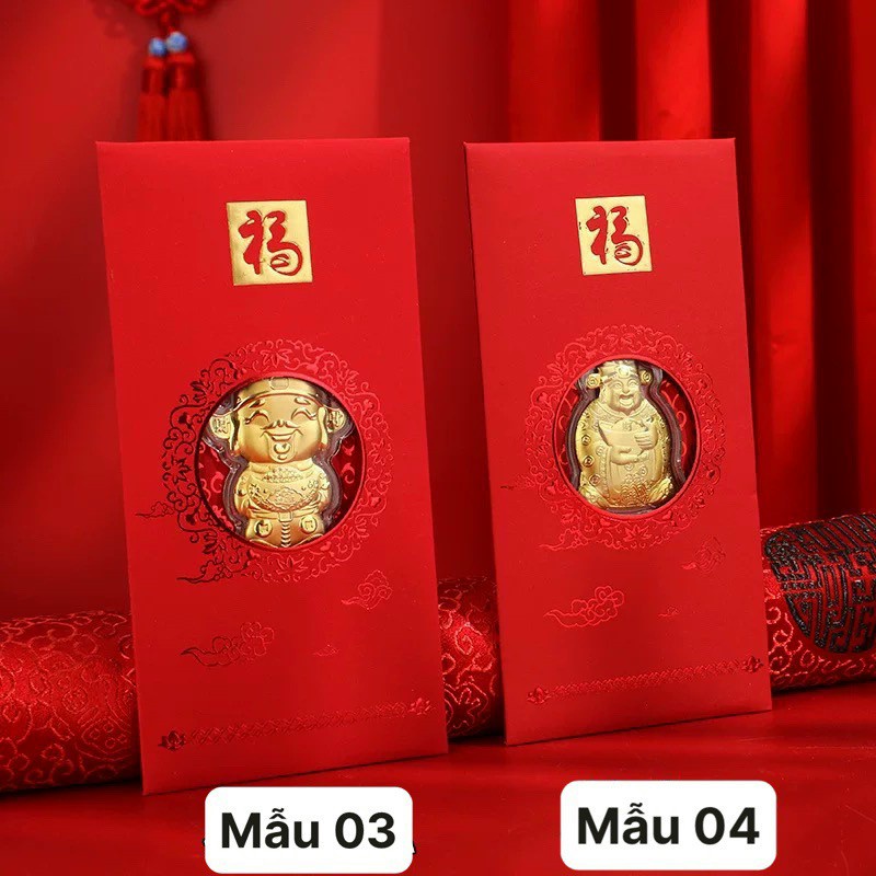 Bao Lì Xì Thần Tài Vàng Hồng Kông - Quà Tặng May Mắn 2022 ( Đảm Bảo Chất Lượng)
