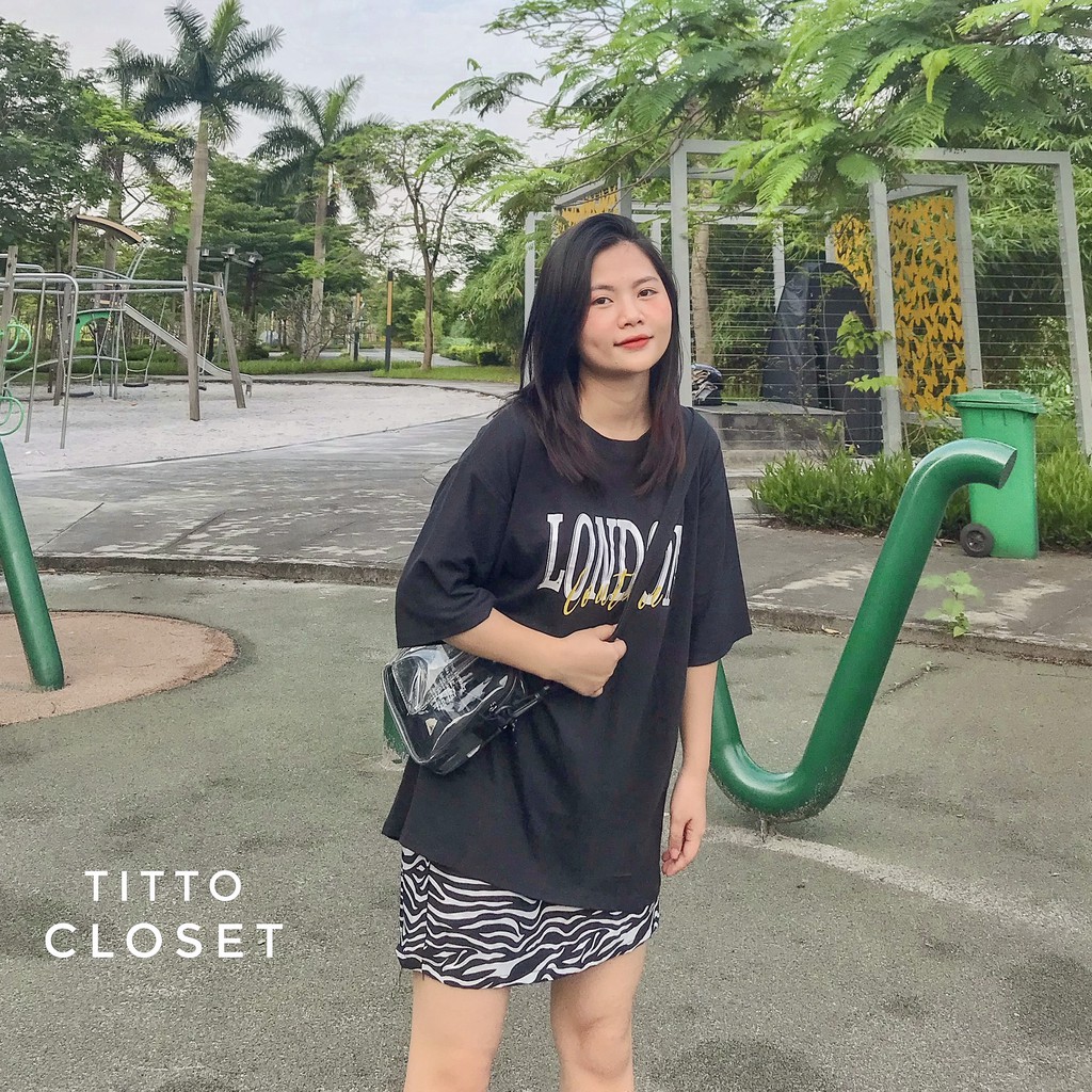 Set Chân Váy Ngựa Vằn London Hot Hit + Áo Thun Cotton - Ảnh Thật - Titto Closet