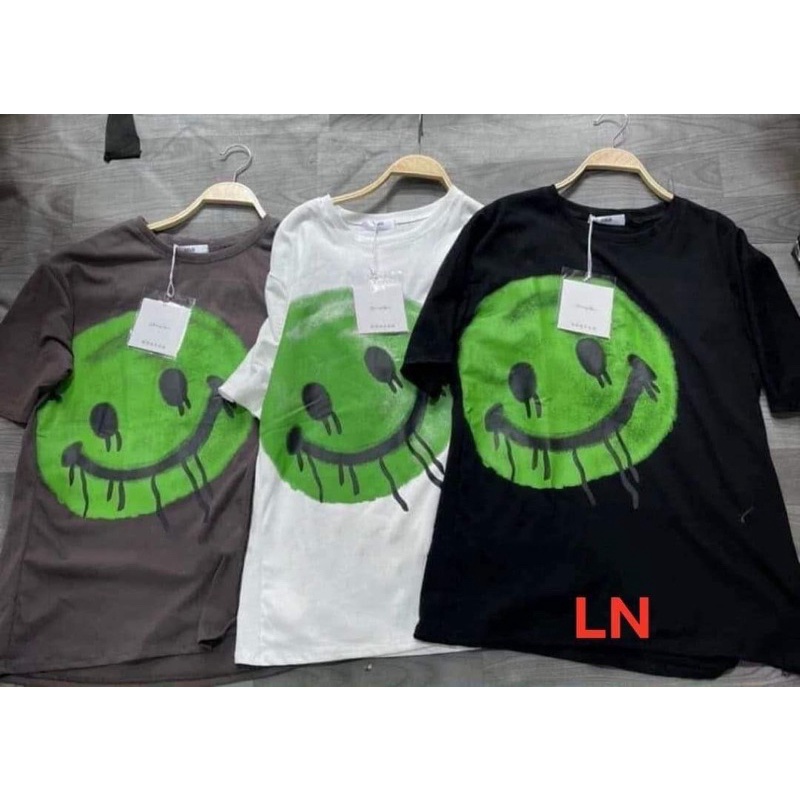 Áo phông mặt cười xanh LN11