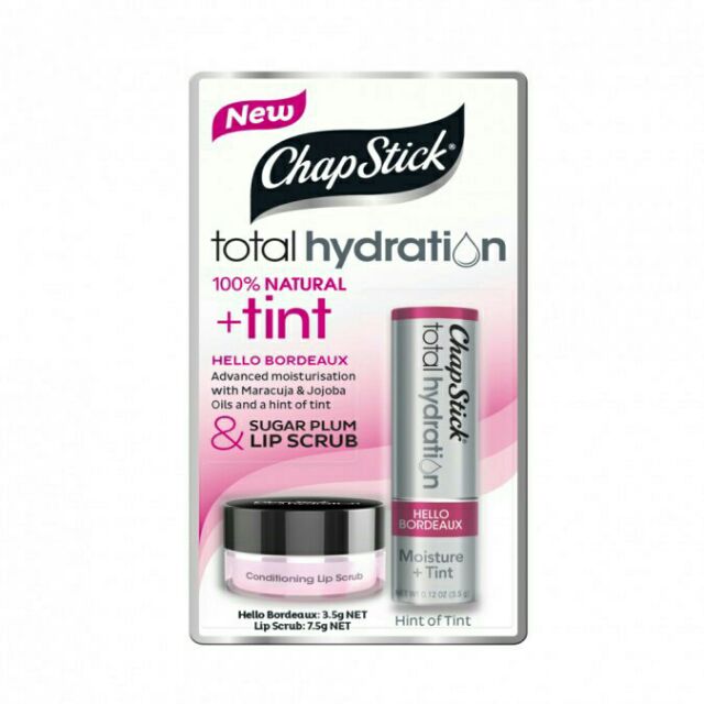 Set son dưỡng và tẩy tbc Chapstick Total Hydration