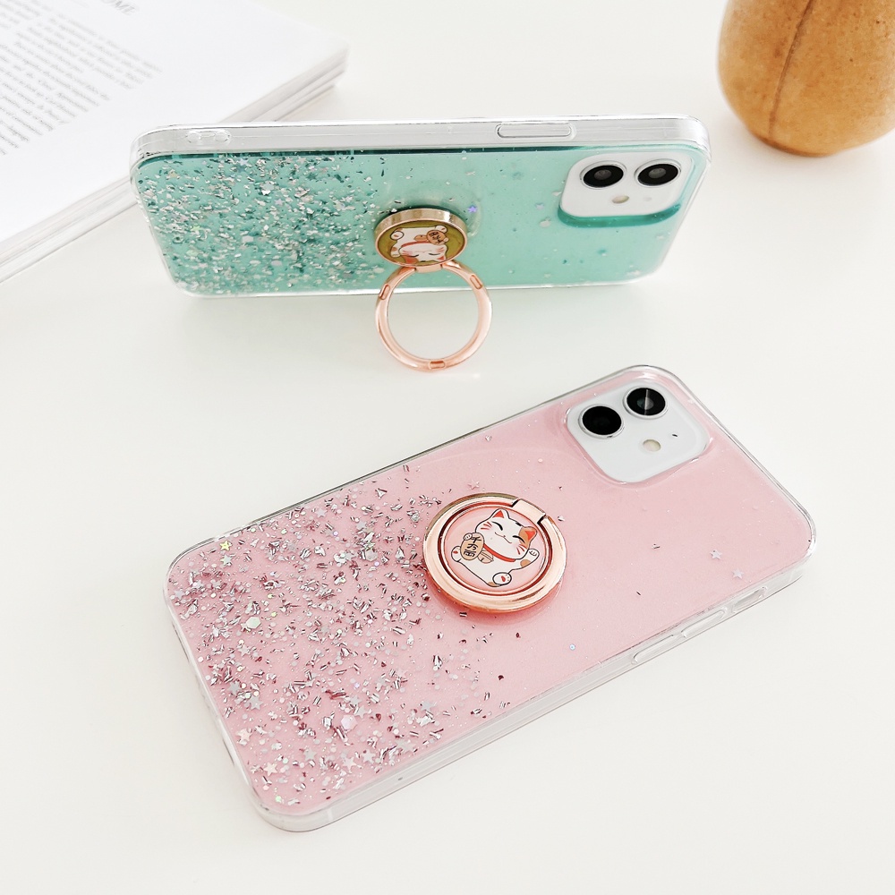 Ốp Điện Thoại Dẻo Họa Tiết Hoạt Hình Chú Mèo 3D Kèm Giá Đỡ Cho Xiaomi 13 12T 12 12s 11T Mi 10T 9T 8 Lite Poco X3 M3 Pro