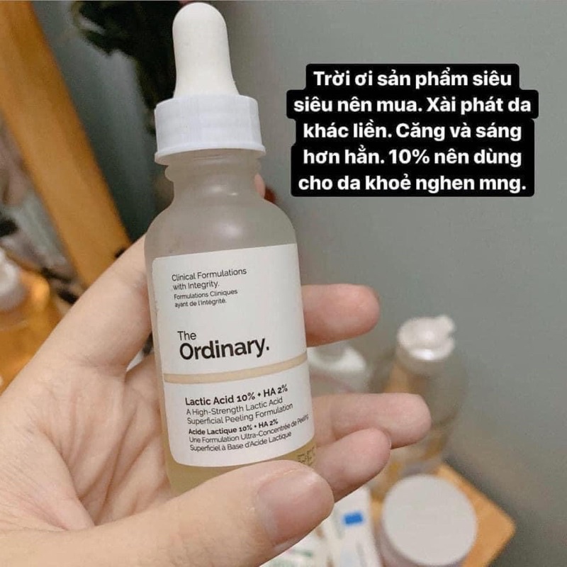 Serum Lactic Acid 10% + HA 2% cấp nước, mịn da & giảm thâm