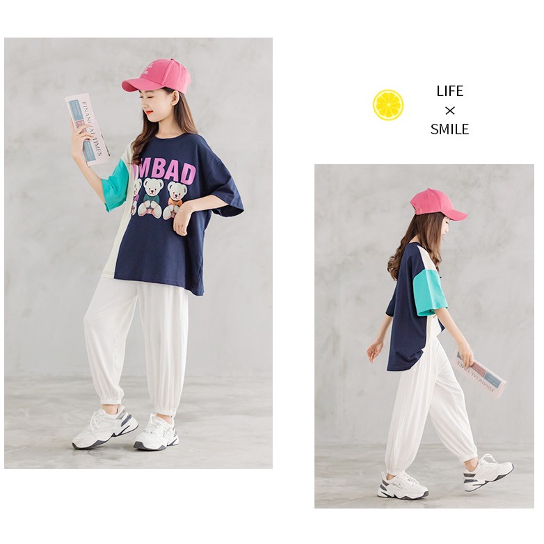 22MC68 Bộ quần áo ngắn tay hè bé gái hàng nhập