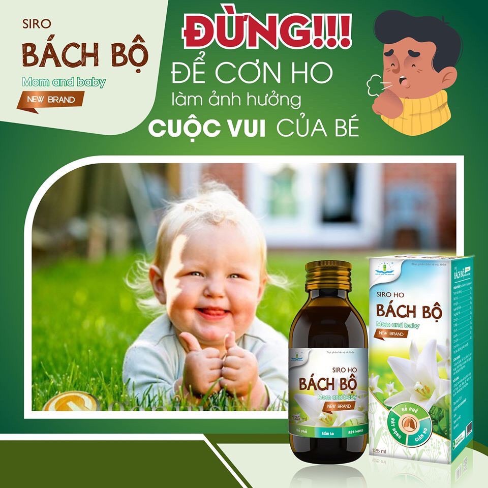 [Chính hãng] Siro Ho Bách Bộ mom and baby giúp bổ phổi ích phế, giảm ho, giảm đau họng, rát họng