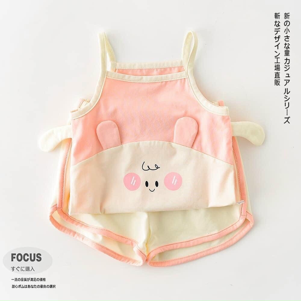 Bộ Hai Dây Cotton Vịt Ngộ Nghĩnh Cho Bé Gái