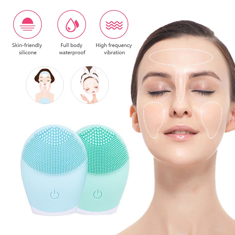 [Hàng mới về] Máy rửa mặt bằng silicone không thấm nước tiện lợi