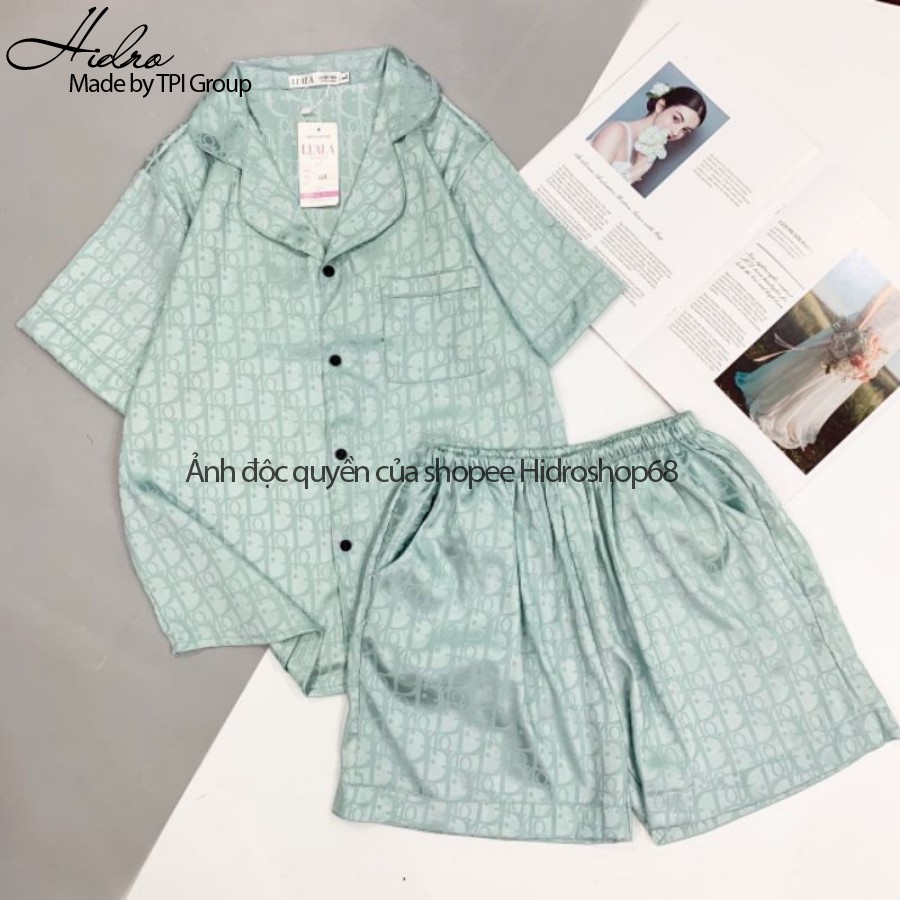 Đồ bộ pijama lụa gấm cộc cộc chữ sang chảnh | BigBuy360 - bigbuy360.vn