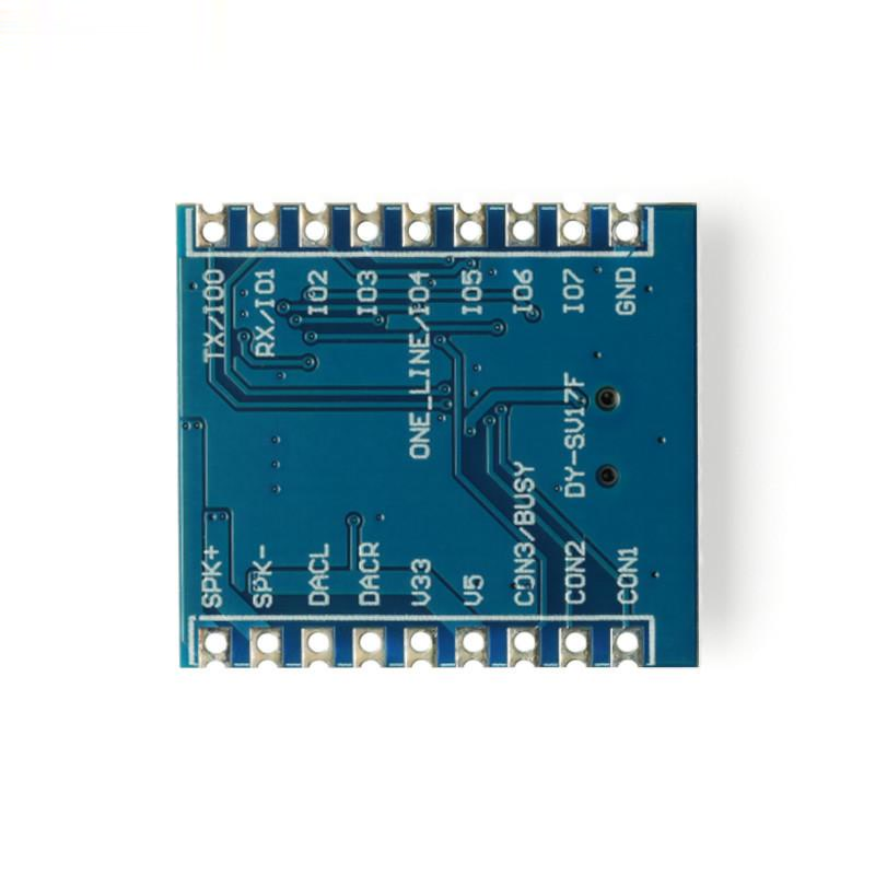 Mô-đun máy nghe nhạc MP3 phát lại giọng nói 4 MB kích hoạt IO cổng nối tiếp USB FLash DY-SV17F