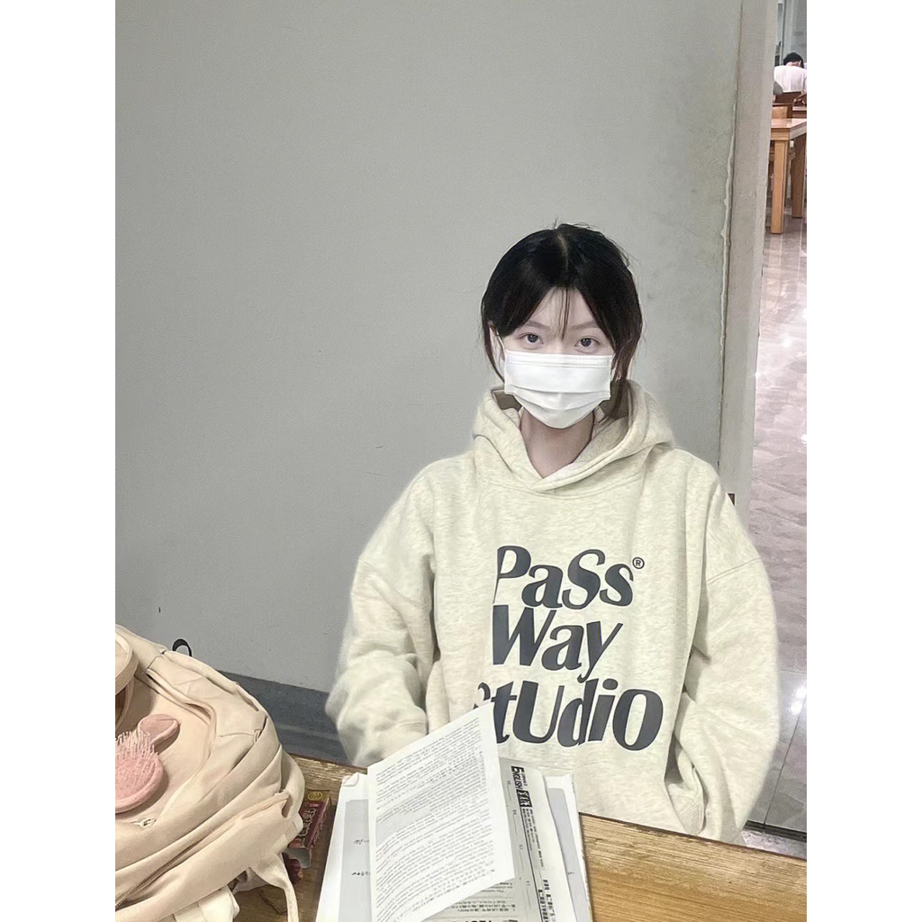 NRVP Áo Hoodie Tay Dài Oversize In Họa Tiết Phong Cách Hàn Quốc Kiểu Mới Cho Nam / Nữ