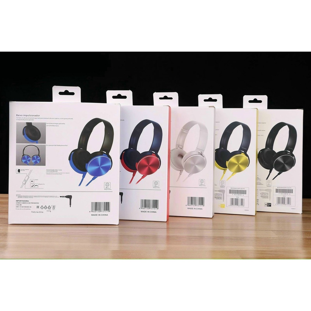 Tai nghe chụp tai có dây có mic sony 450AP extra bass jack 3.5 cho điện thoại/ máy tính bảng/ laptop