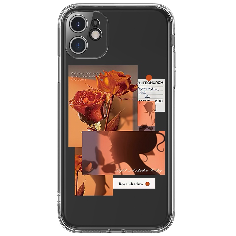 Ốp lưng JURSUE mềm viền vuông đáng yêu cho iPhone 13 12 11 Pro Max SE 2020 X XR XS 8 7 ip 6S 6 Plus Y2060