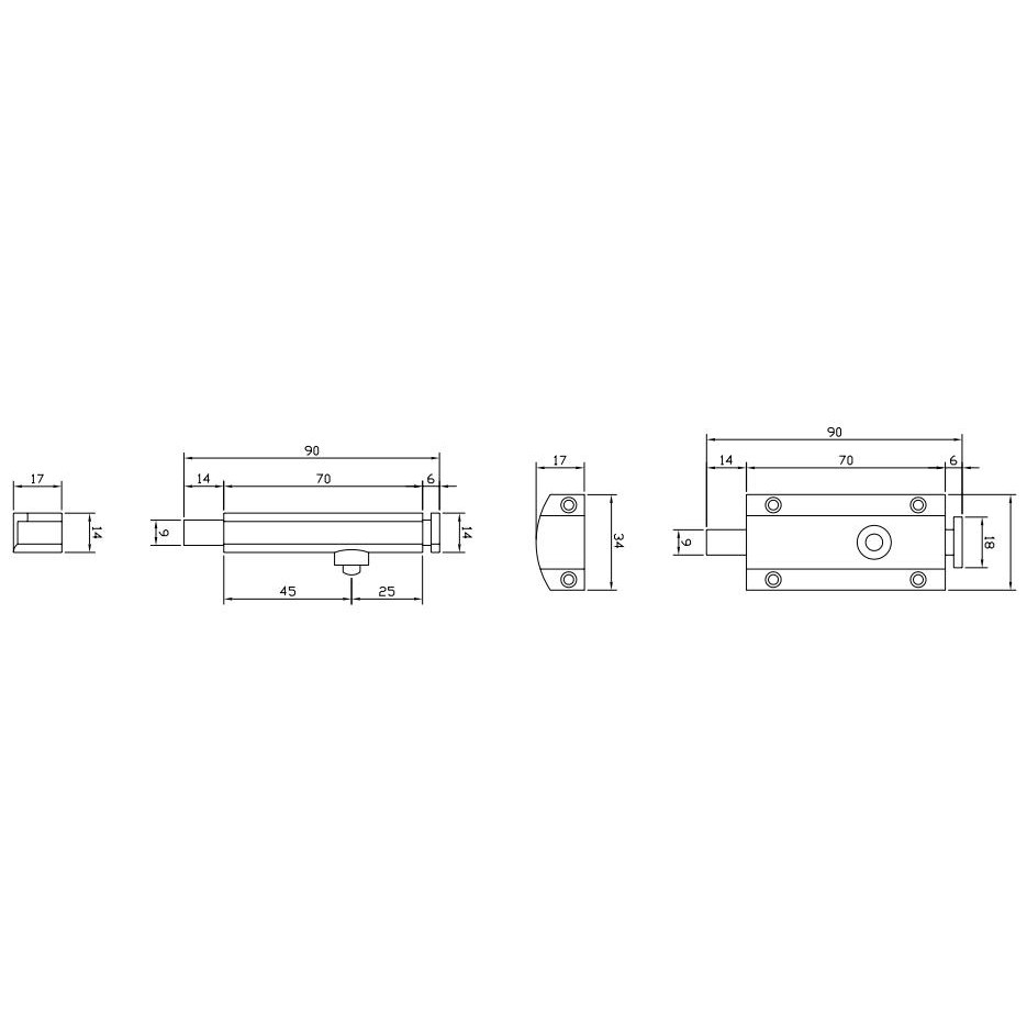 Chốt bấm VICKINI 46406.001 CP trắng