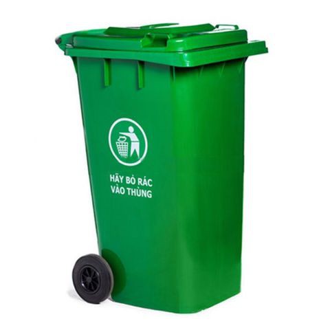 Thùng rác công cộng xanh, Thùng rác môi trường, Thùng rác nhựa HDPE 240 Lít