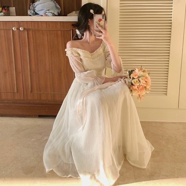 Đầm công chúa cổ tích dáng dài Ulzzang ⛅️✨ | BigBuy360 - bigbuy360.vn