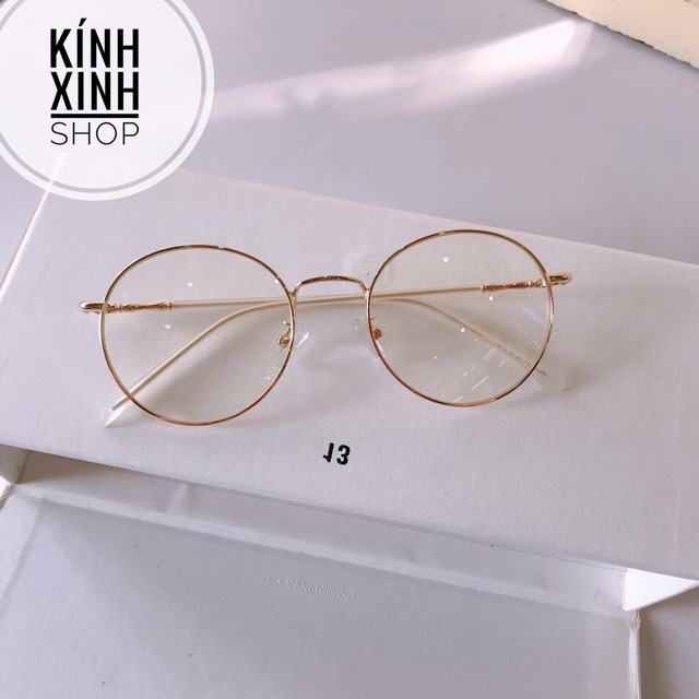 Kính gọng mắt tròn Vintage Kim loại Hàn Quốc - VK02890