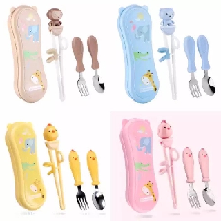 Bộ thìa, dĩa, đũa tập ăn dặm cho bé hàng CAO CẤP GORYEO BABY Hàn Quốc