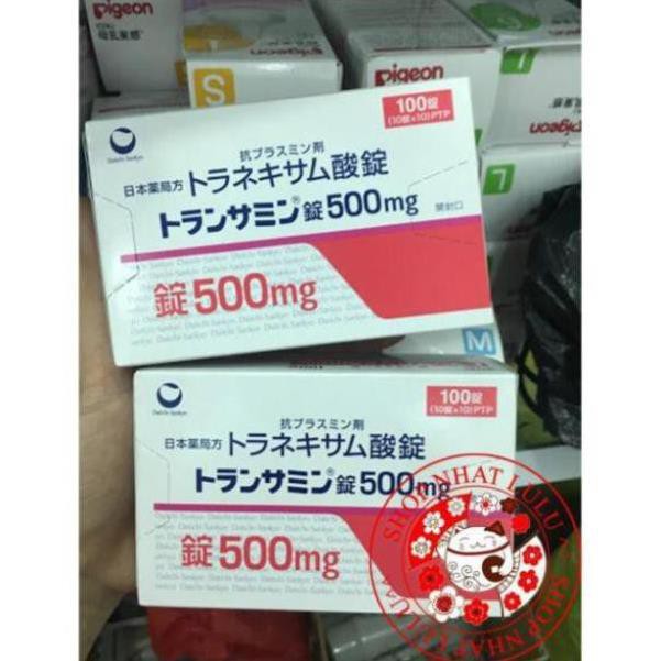 Viên trắng da, mờ nám, tàn nhang Transamin 500mg (100 viên) Nhật Bản