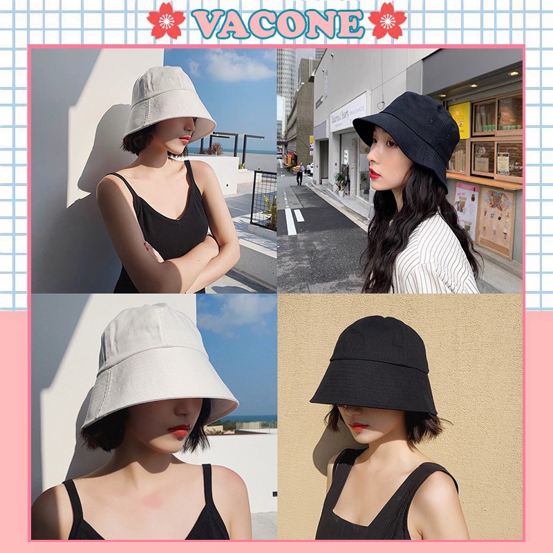 Nón Bucket Vacone mũ trơn vành cụp phong cách hàn quốc MD06