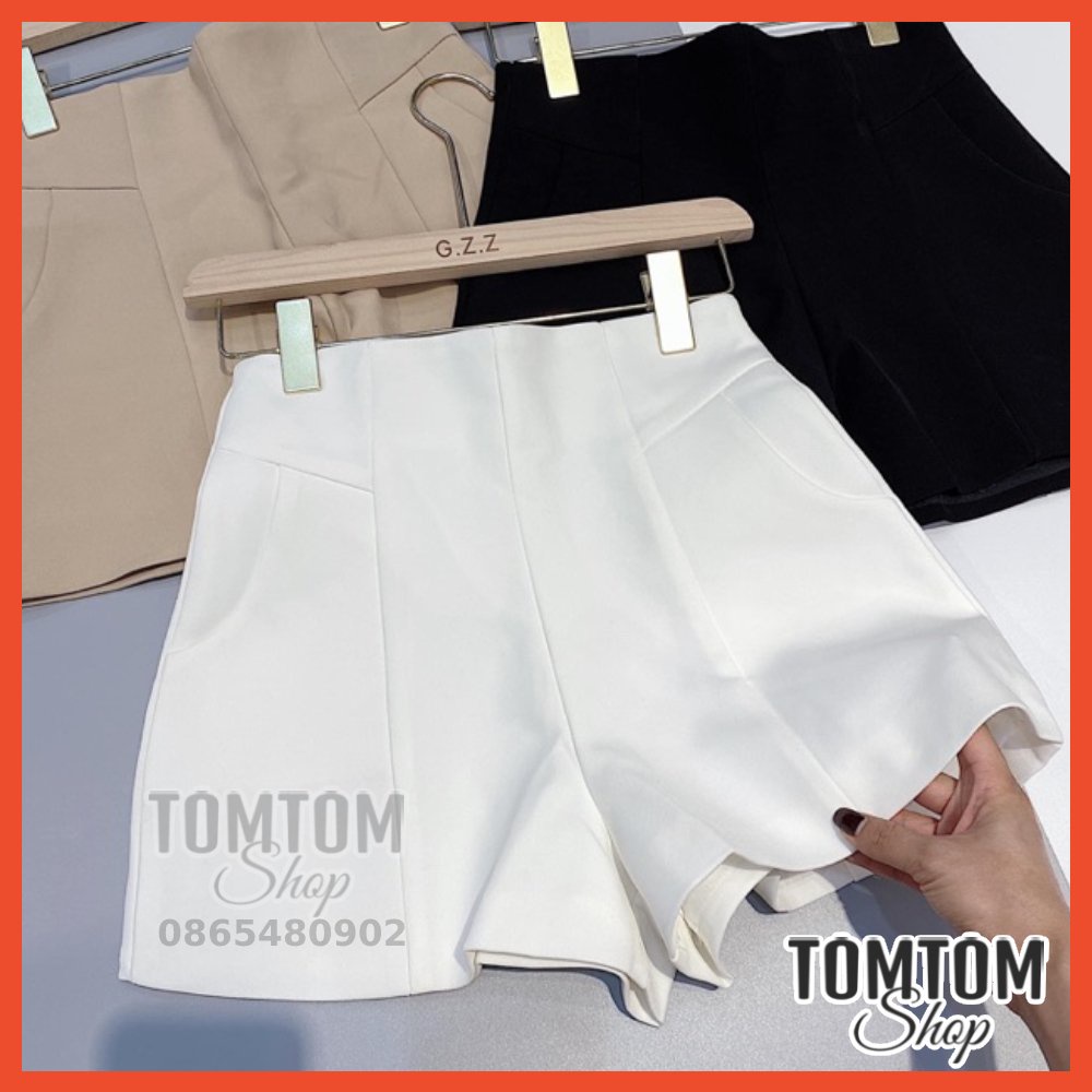 Quần short đùi nữ cạp cao chất tuyết mưa 233