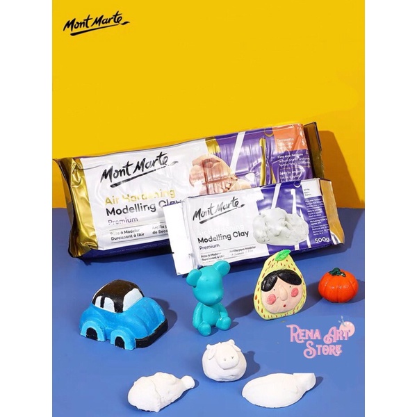 Combo Đất sét tự khô Montmarte và dụng cụ tạo hình chính hãng làm đồ handmade, trang sức, móc khóa