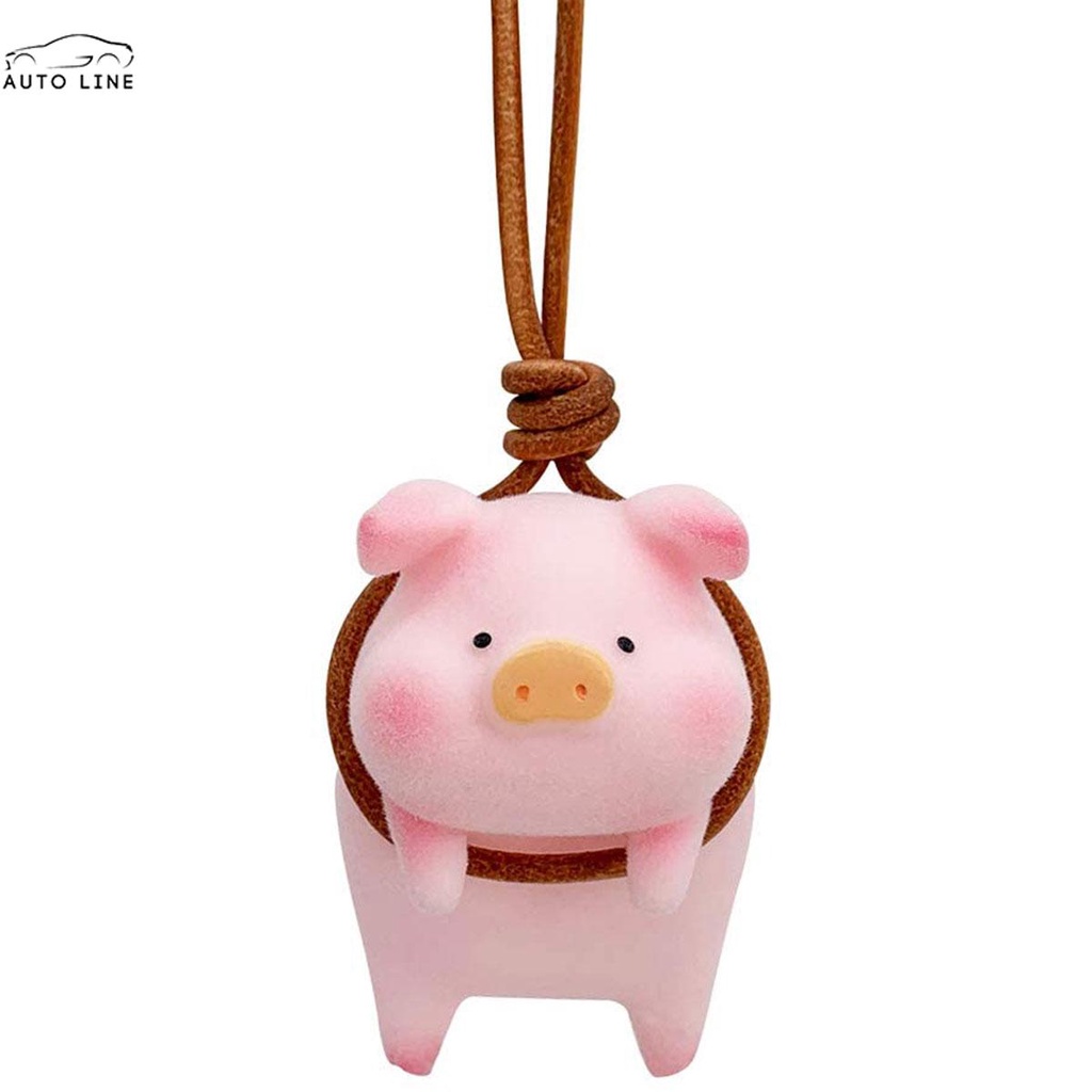 Phụ Kiện Treo Trang Trí Gương Chiếu Hậu Xe Hơi Hình Chú Heo Dễ Thương SHOPCYC3224
