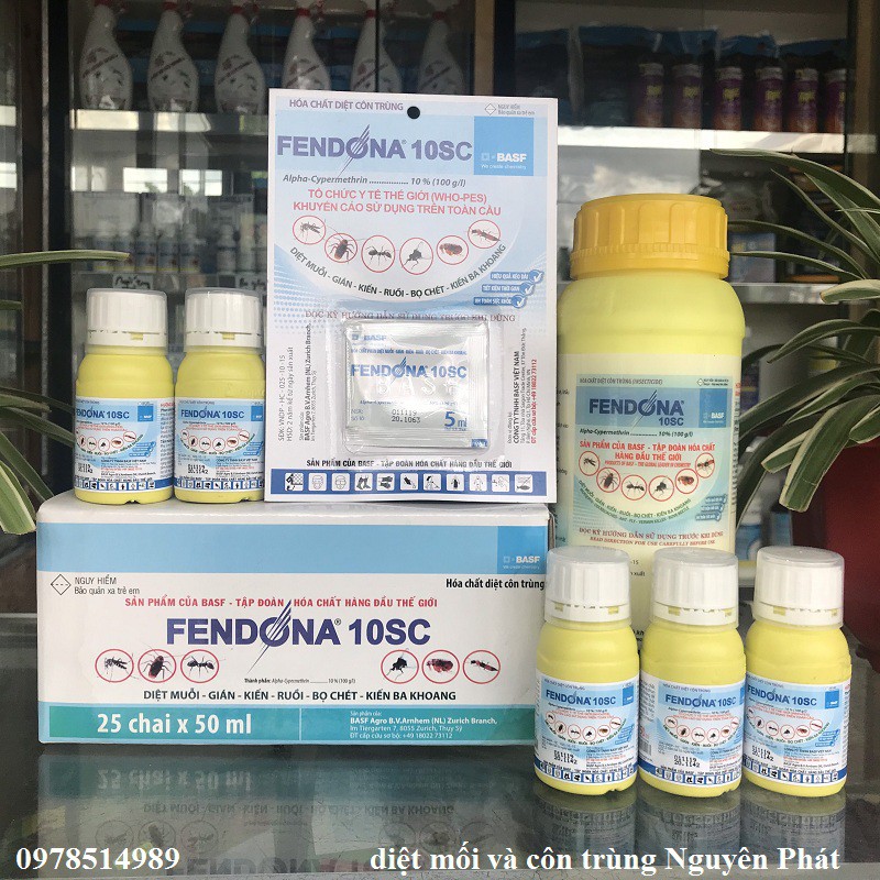 Thuốc diệt côn trùng muỗi, ruồi, kiến, gián,... Fendona 10SC 50ml