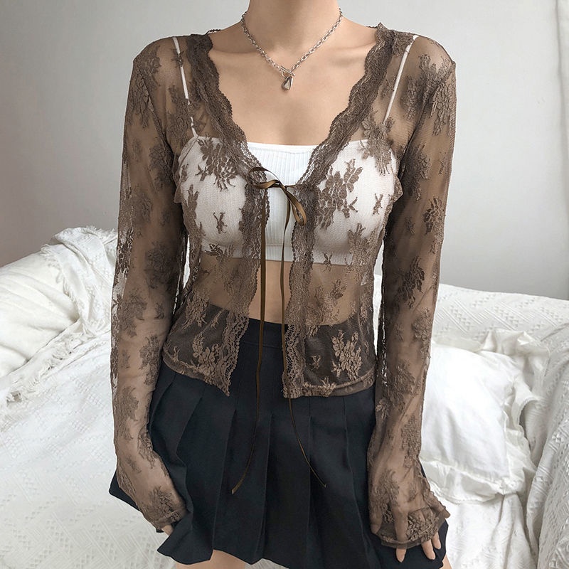 New European-American Sexy Style Women's New European-American Summer Sun Protection Thin Mesh Coat