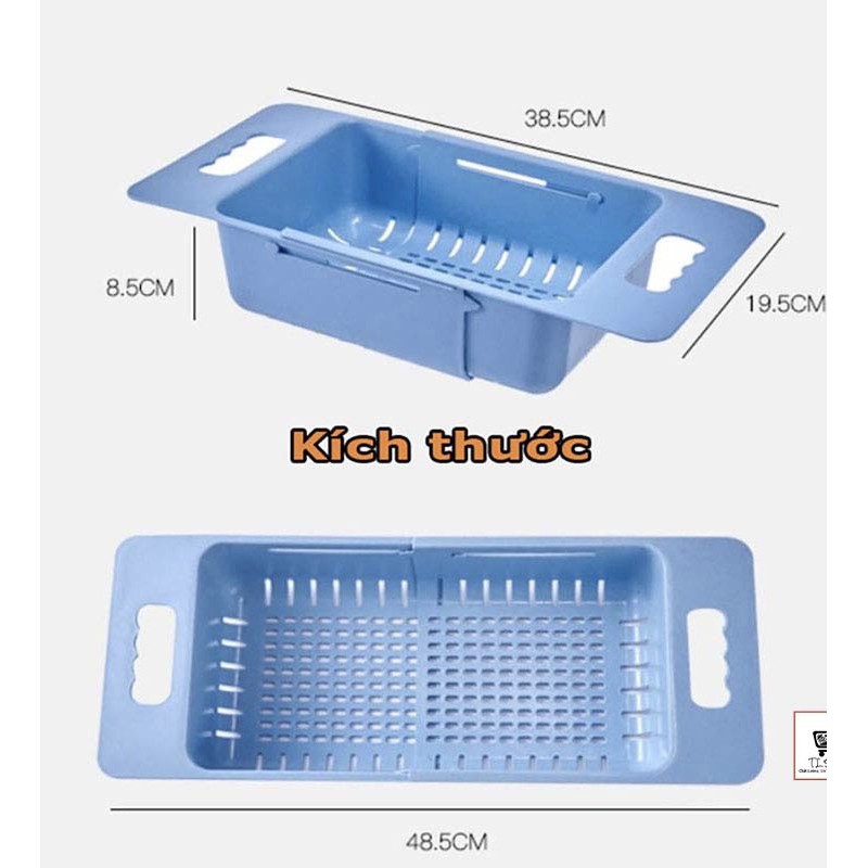 Khay, rổ gác bồn rửa chén bát gấp gọn, điều chỉnh được kích thước tiện lợi (Khay Gác Bồn Rửa)