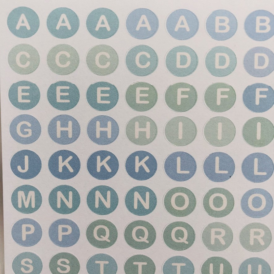 Sticker/decal dán bảng chữ cái và số, trang trí sổ,bullet journal/dán thiêp -tiemtaphoacona