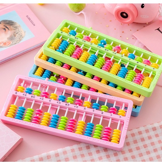 Bàn tính gẩy bàn tính soroban 11 cột sắc màu