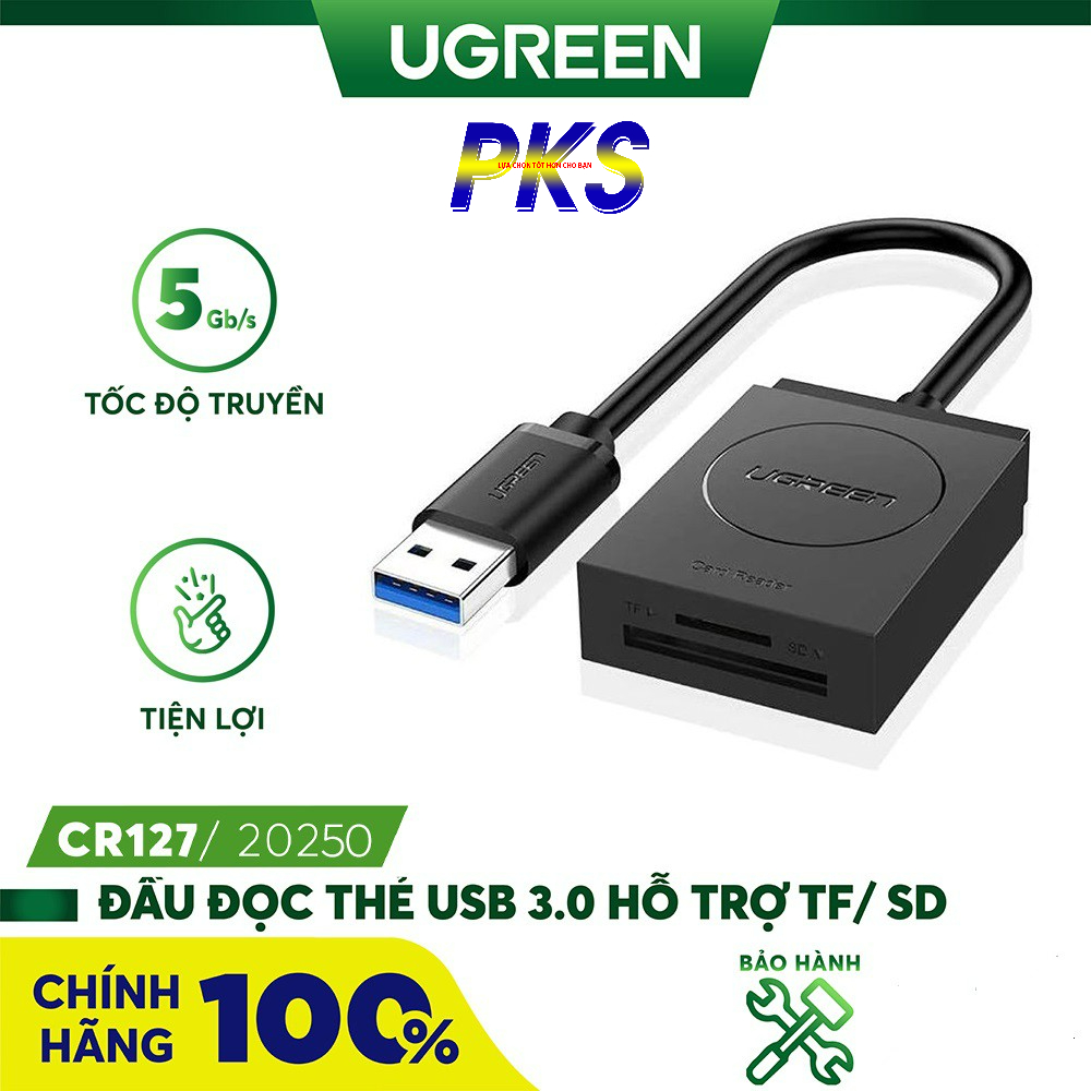 Đầu Đọc Thẻ Nhớ SD/TF Đa Năng cao cấp chính hãng Ugreen 20250