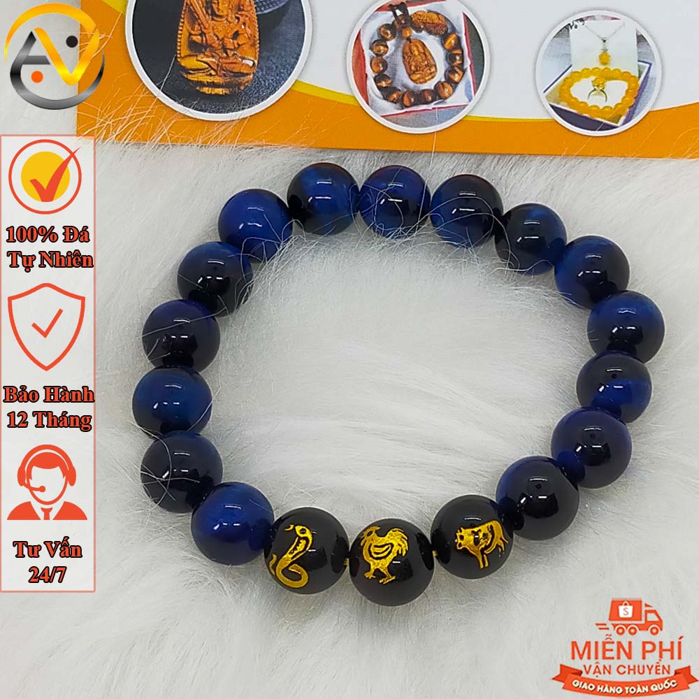 Vòng đeo tay phong thủy tỵ dậu sửu - Vòng tay tam hợp quý nhân quý thần may mắn tài lộc - Bảo hành 12 tháng