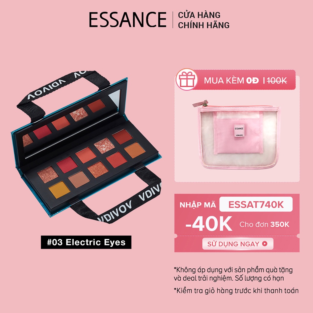 Phấn mắt 10 màu Essance VDIVOV Eye Color Bag 10g