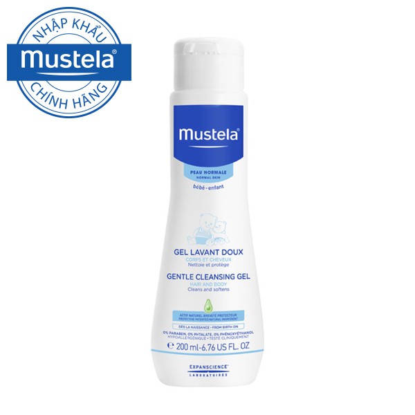 Sữa Tắm Gội Cho Trẻ Sơ Sinh & Em Bé Da Thường Mustela 200ml