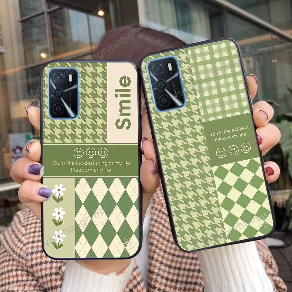 Ốp lưng Oppo A16 / A16K trái tim gấu thể thao , smile mặt cười cực cute