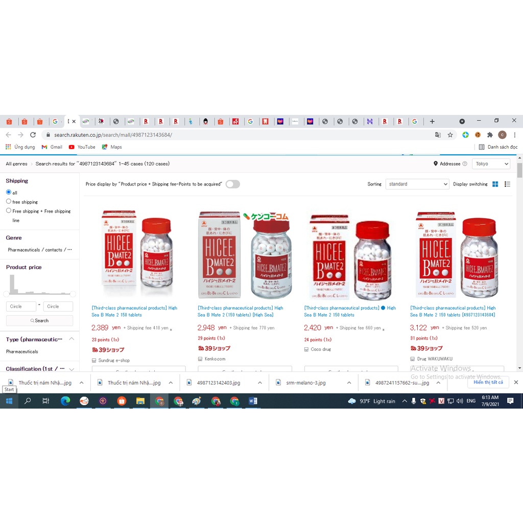 Giảm MỤN TRỨNG CÁ, VẾT THÂM HICEE B MATE2 150v