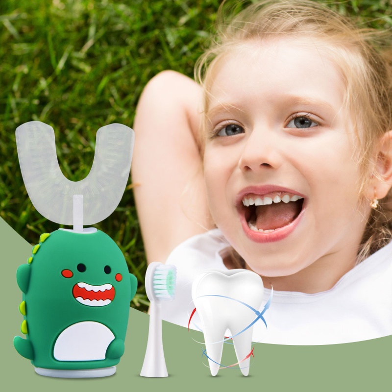 Bàn Chải Đánh Răng Điện Thông Minh Hình Chữ U Dành Cho Trẻ Em