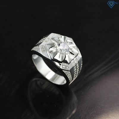 Nhẫn nam bạc ta đính đá cá tính NNA0102 Trang Sức TNJ