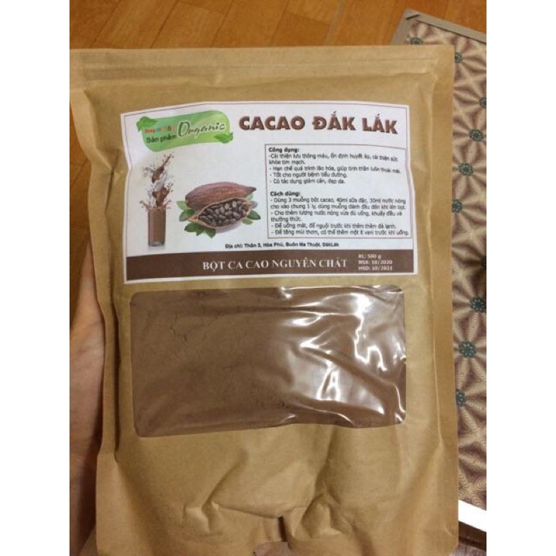 Bột ca cao Đak Lak 500gr, 0.5kg Ca cao sạch