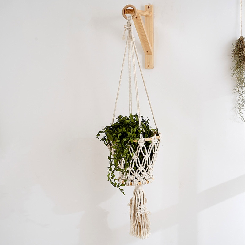 Chậu Trồng Cây Macrame Treo Tường Siêu Lớn