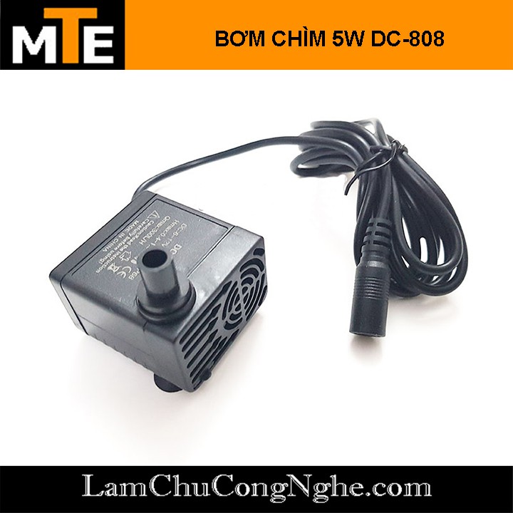 Bơm chìm mini 6-12V 4-5W DC-808 bơm tiểu cảnh, bể cá, điều hòa nước