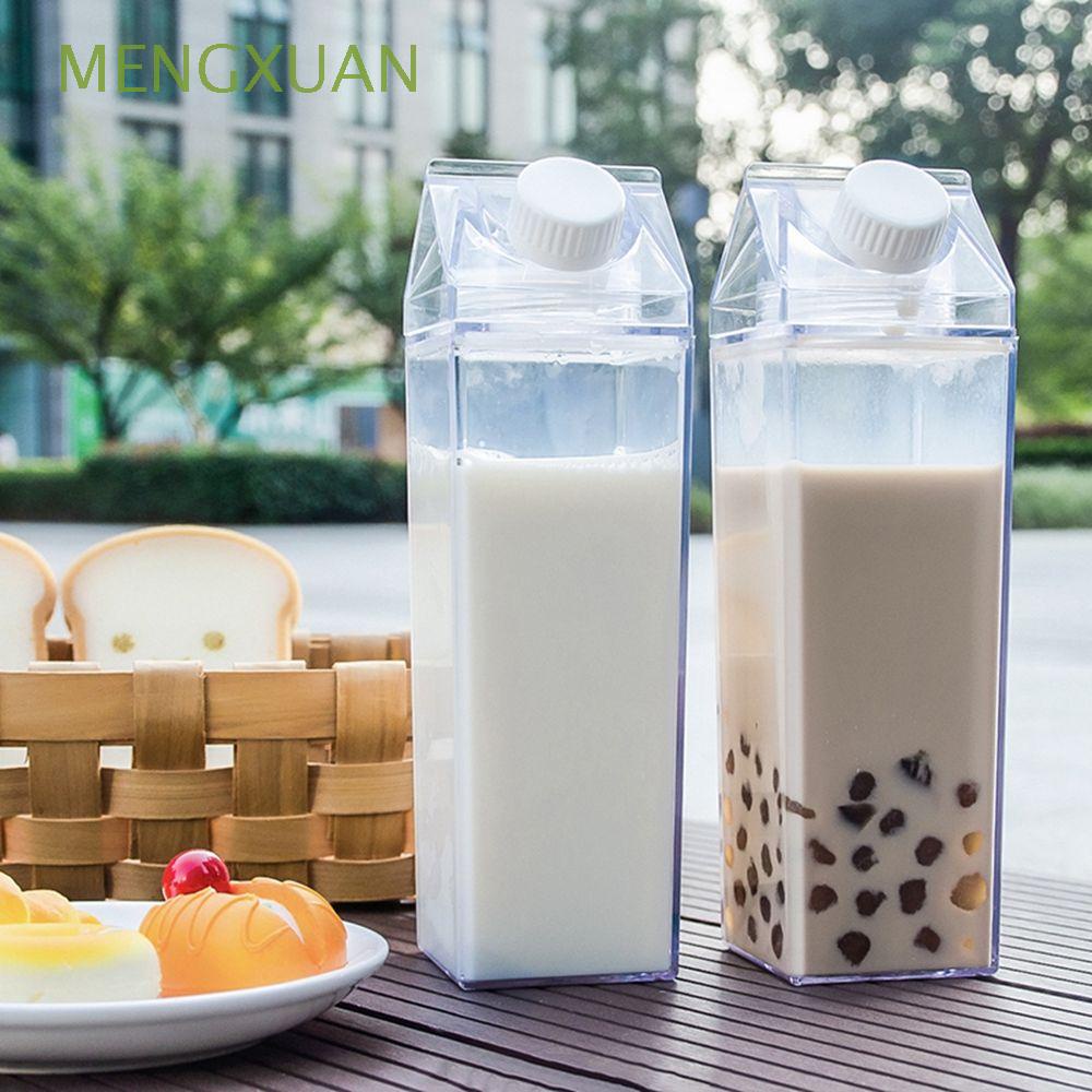 Bình đựng nước ép/ sữa 500ml/ 1000ml không BPA hình vuông dễ thương