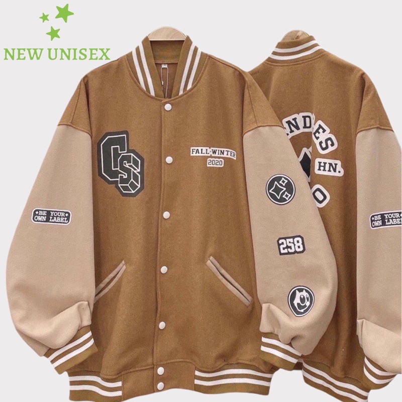 Áo Khoác Bomber form rộng Unisex chất nỉ dày dặn ( nam nữ đều mặc được )