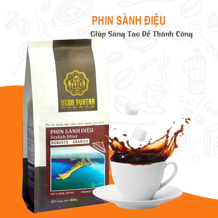 Cà phê pha phin rang xay sành điệu 500g không gây mất ngủ | BigBuy360 - bigbuy360.vn