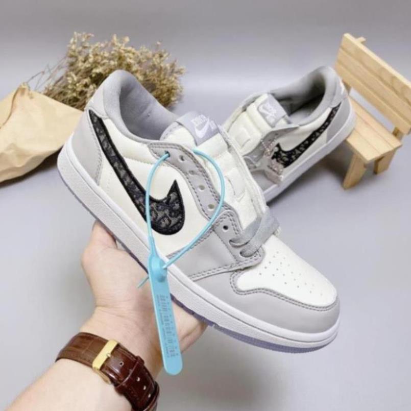 Giày Thể Thao Nam Nữ Jordan JD1 Low Air Dior Cổ Thấp Đế Trong Thời Trang Full Box Bill - Nguyễn Tình sneaker