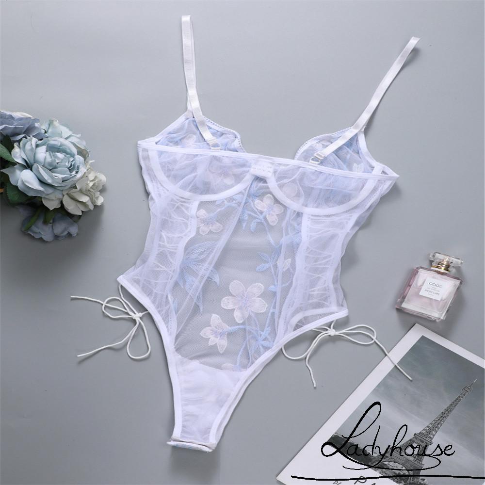 Ld-bộ Đồ Lót Liền Thân Thêu Ren Một Mảnh Gợi Cảm Cho Đám Cưới Mật Ong