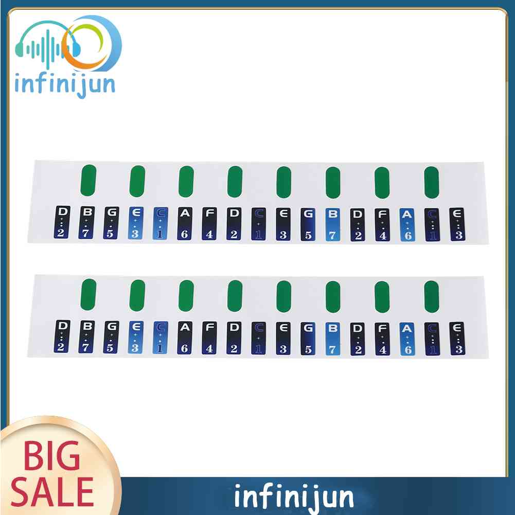 Set 2 Miếng Dán Ghi Chú Hình Đàn Kalimba Cho Đàn Piano