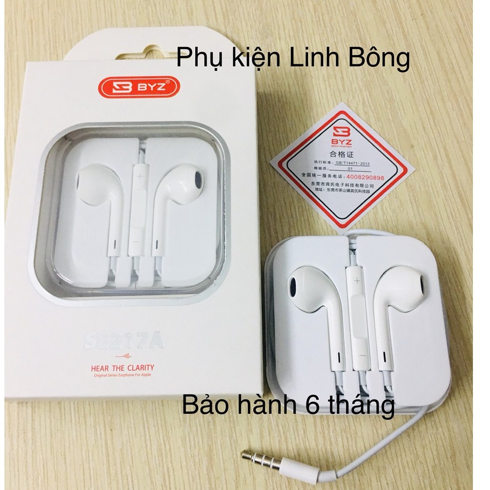 TAI NGHE CHÍNH HÃNG BYZ SE217A ÂM THANH SỐNG ĐỘNG- BASS CHES ĐẦY ĐỦ,TAI NGHE NHÉT TAI DÀNH CHO MỌI DÒNG MÁY
