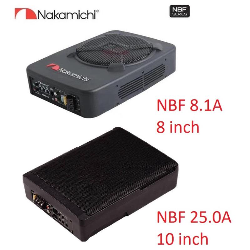 SUB trầm gầm ghế Nakamichi 10 inch NBF25.0A và 8 inch NBF8.1A thương hiệu Nhật Bản